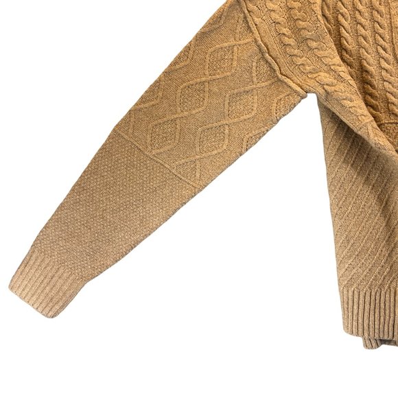 Olive + Oak Women's Size Small Tan Long Sleeve Button Knitted Cardigan Sweater - Picture 9 of 9